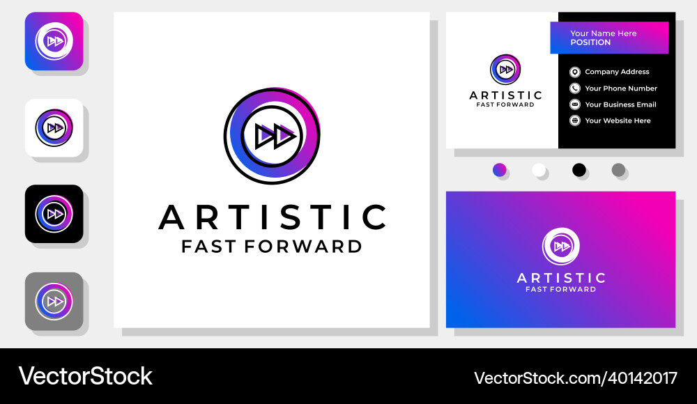 Fast forward logo Vector Image