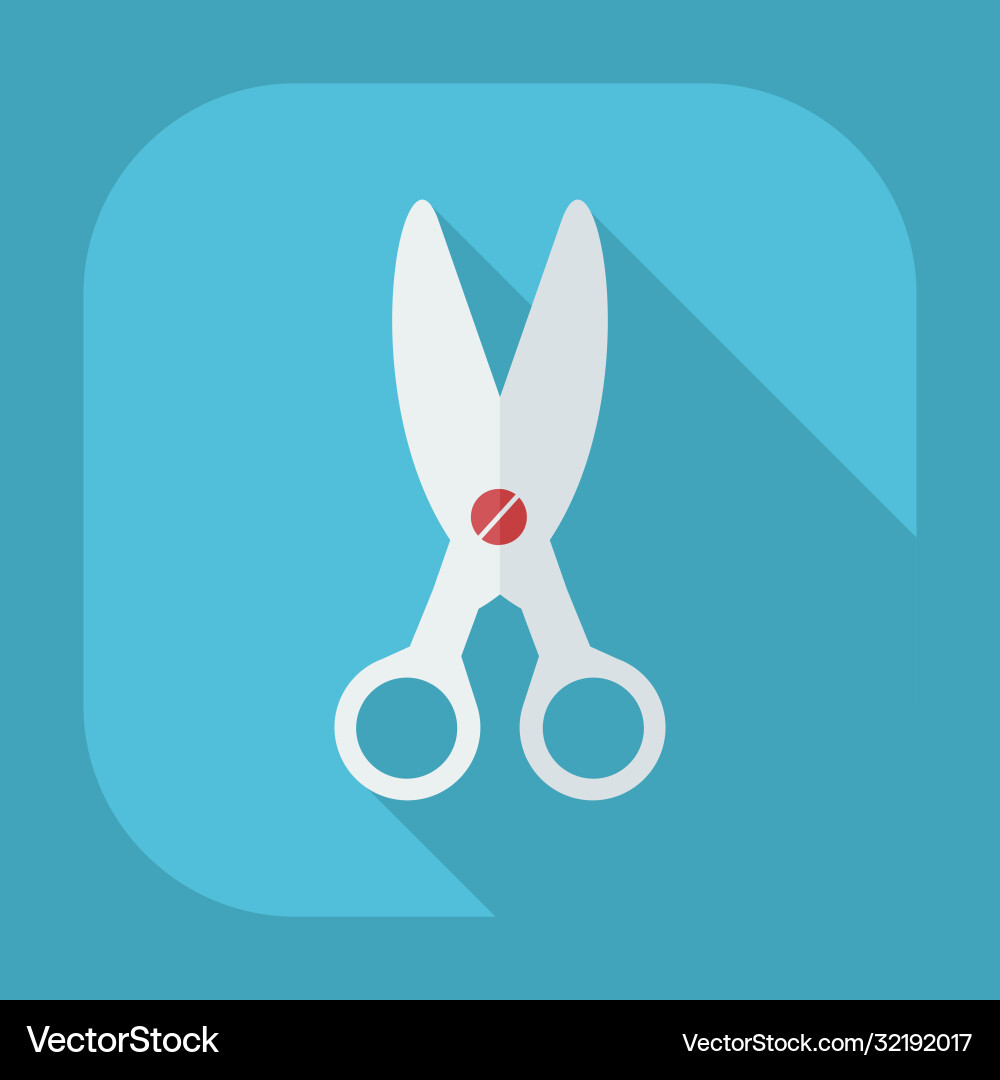 Flat modern design with shadow icons scissors Flat modern design with shadow icons scissors vector image