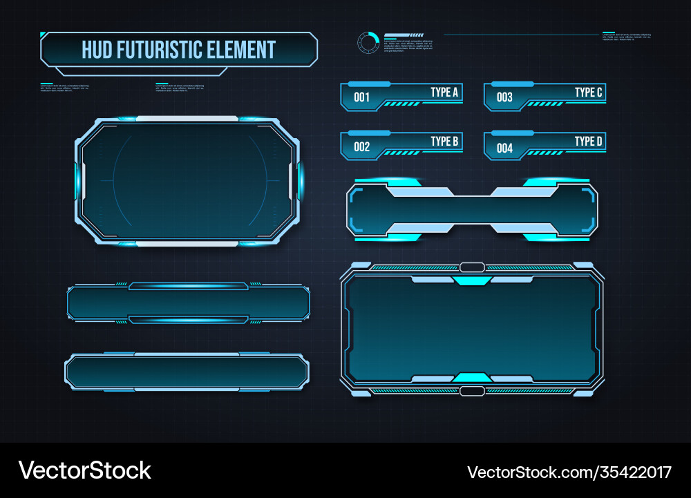 Futuristic HUD Interface - Virtual Display vector image