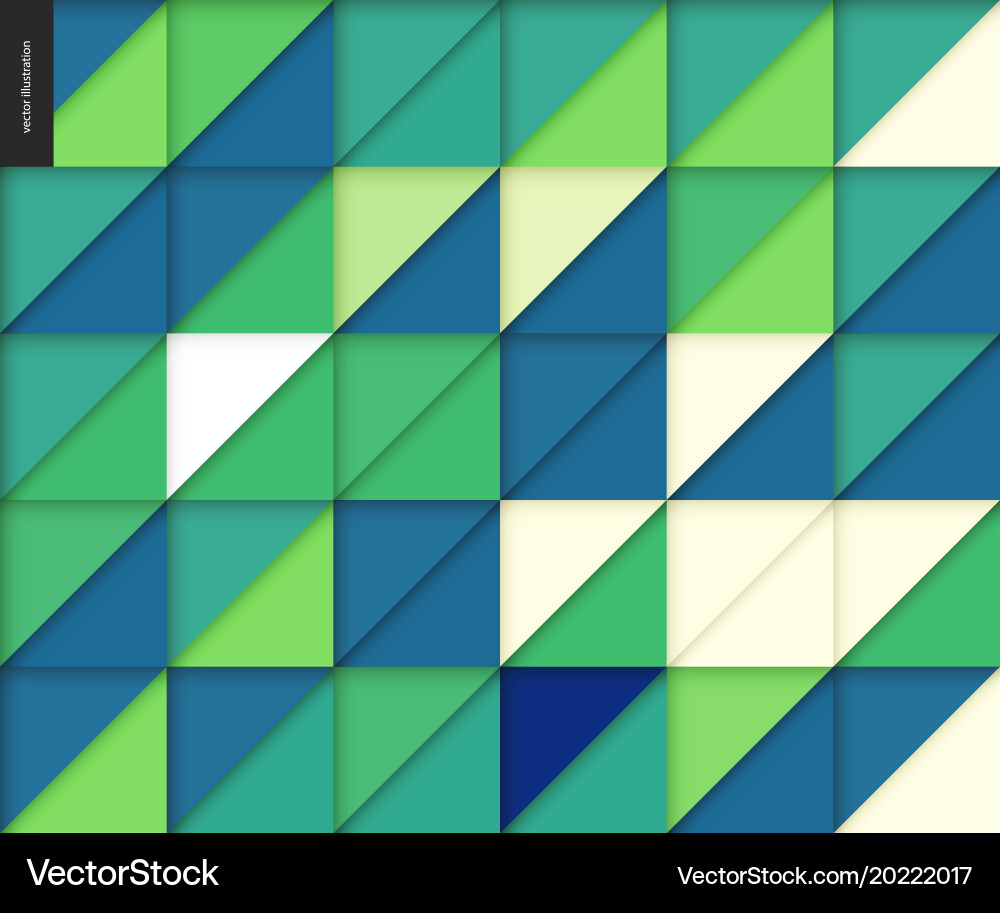Geometric Papercut Triangle Pattern vector image