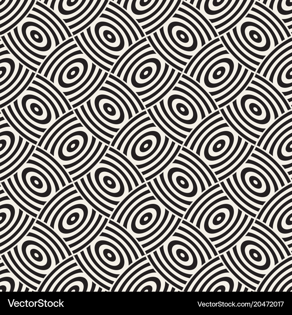 Geometric seamless pattern with curved Vector Image