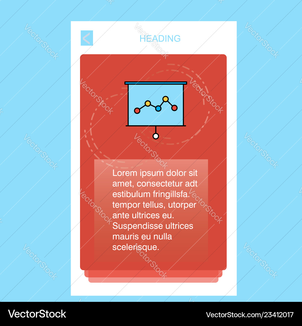 Graph chart mobile vertical banner design Graph chart mobile vertical banner design vector image