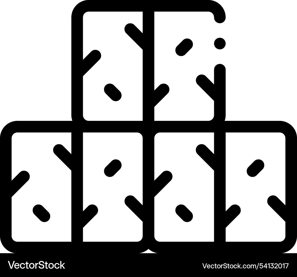 Haystack icon thin linear style design isolated Haystack icon thin linear style design isolated vector image