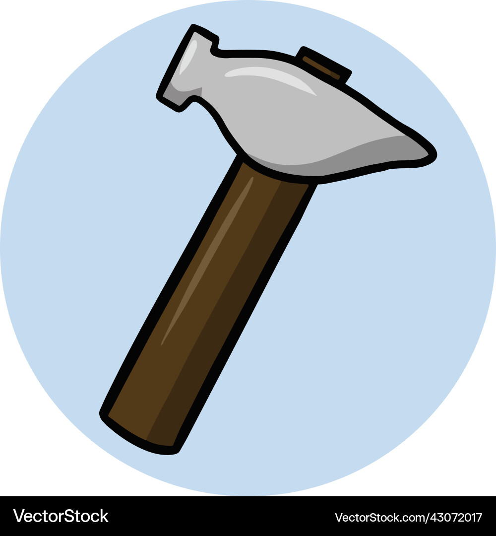 Heavy metal hammer a tool for repair Vector Image