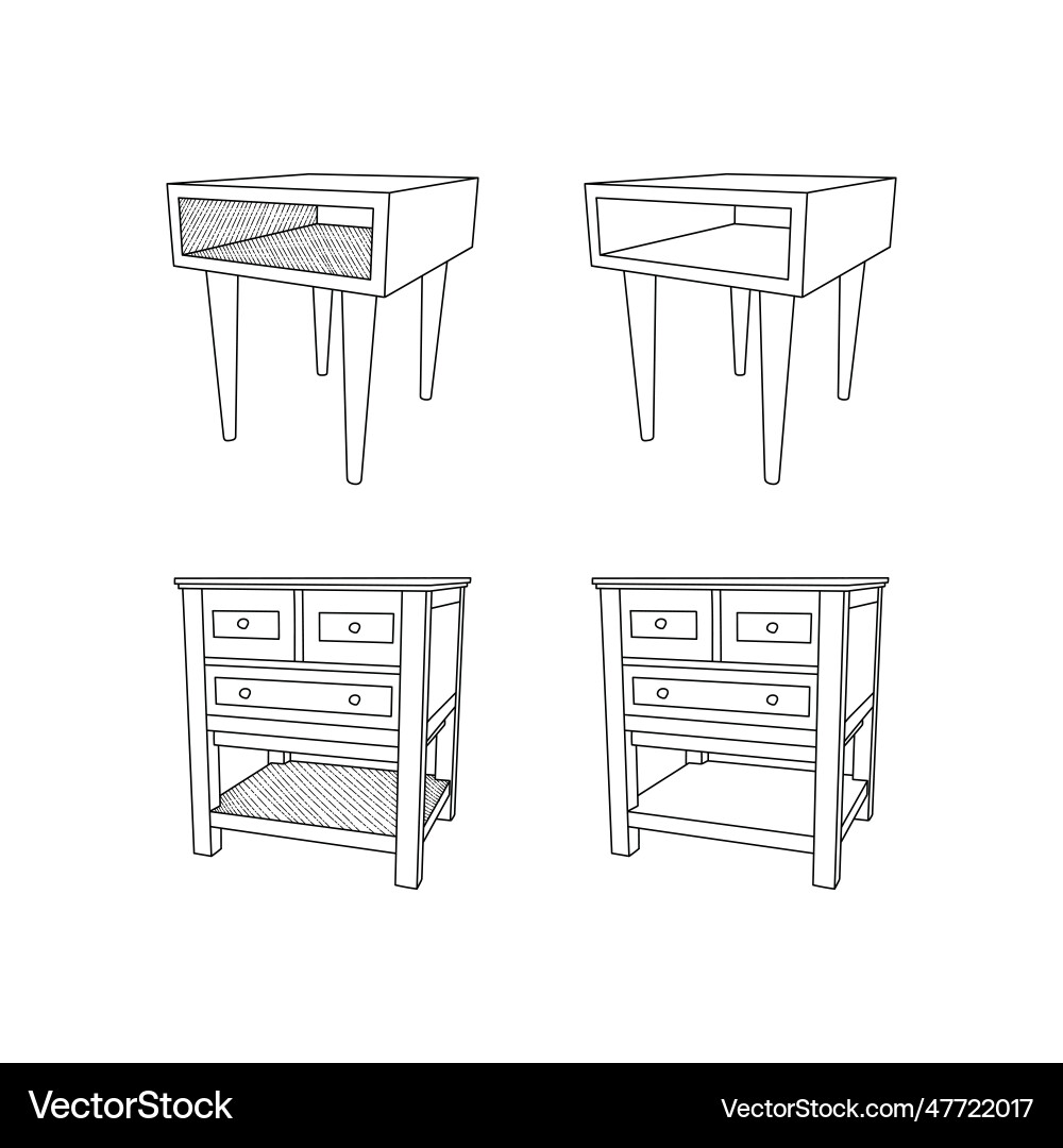 Icon collection design of table editable stroke Icon collection design of table editable stroke Vector Image