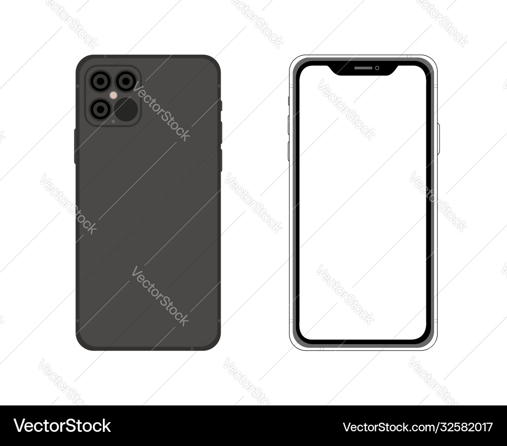 IPhone 12 Front & Back Side vector image