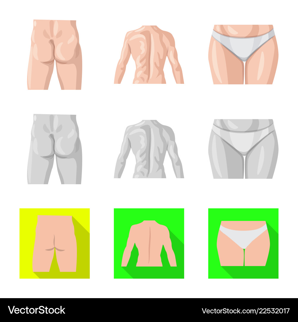 Isolated object of human and part icon collection vector image