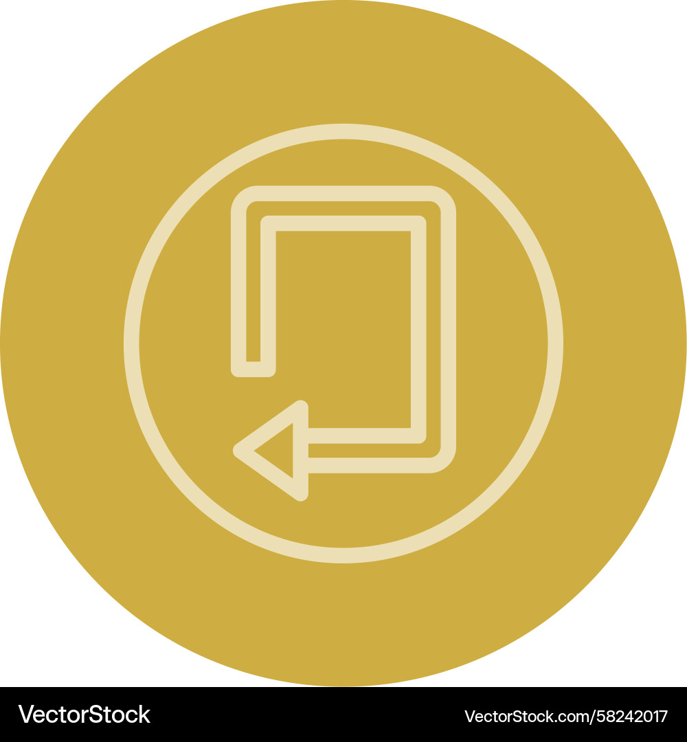 Leftward Loop Arrow Icon Vector Image