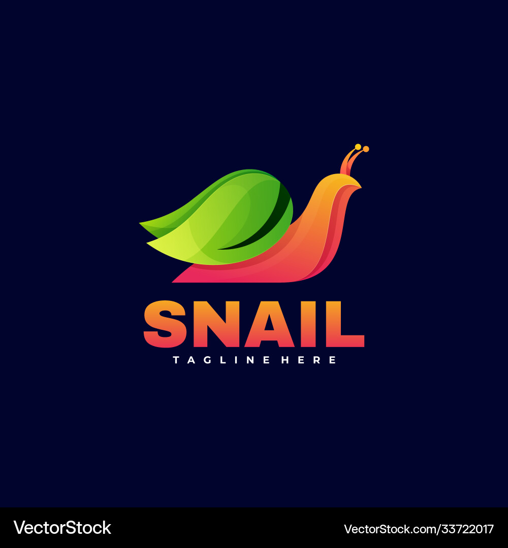 Logo snail gradient colorful style Vector Image