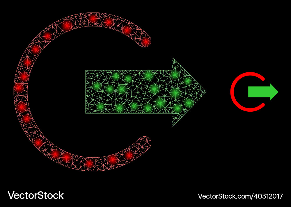Mesh net logout with glowing constellation Mesh net logout with glowing constellation vector image