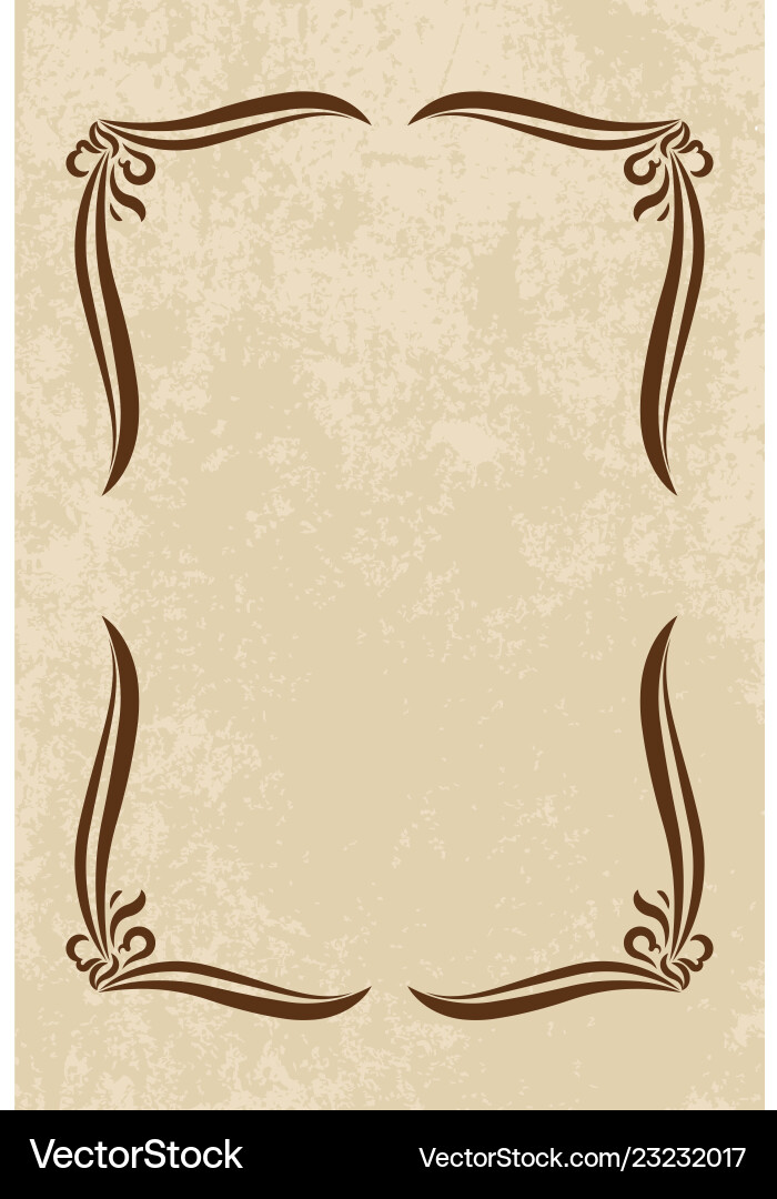 Old frame with the blacked out edges and a blank Old frame with the blacked out edges and a blank vector image
