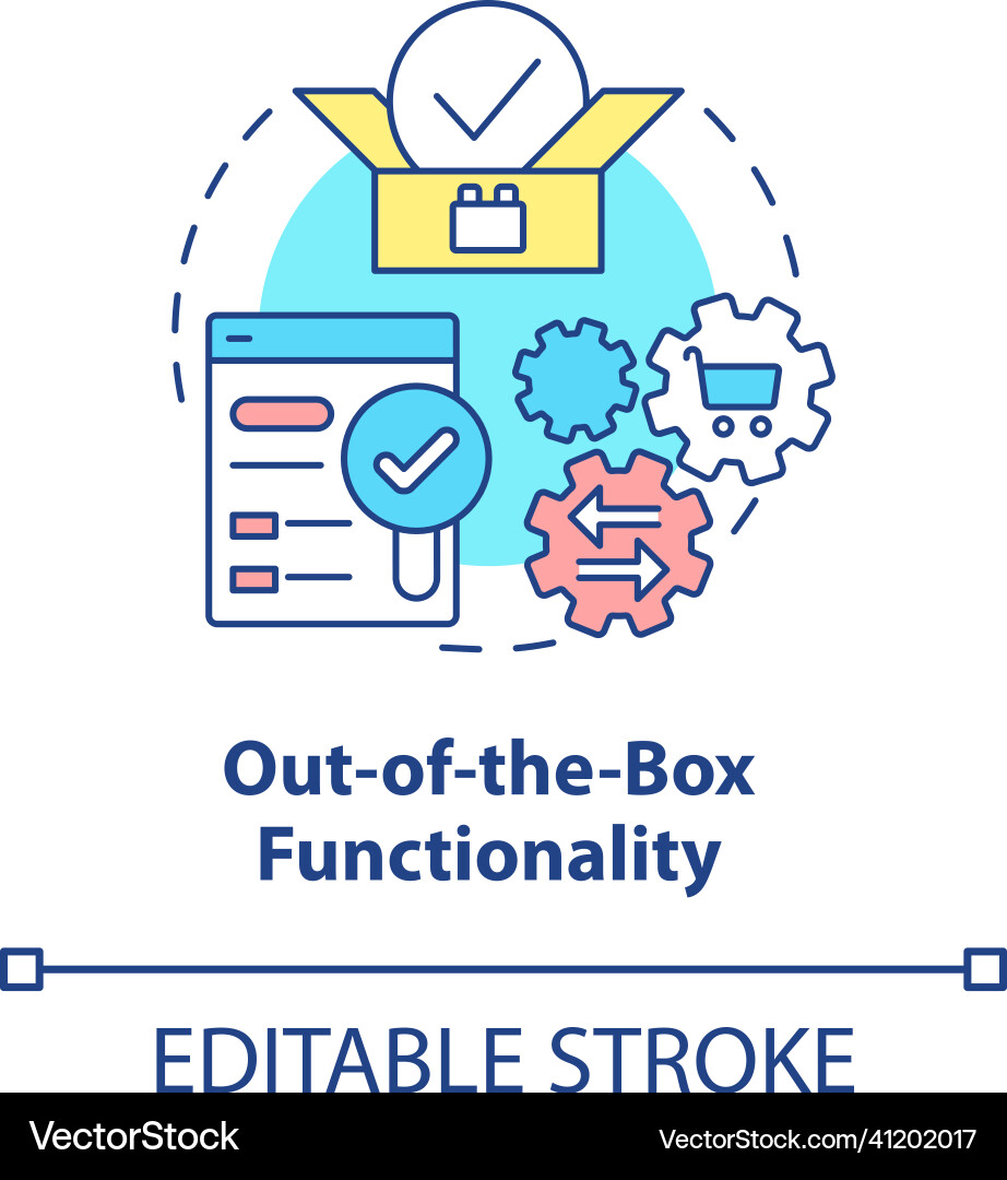 Out of the box functionality concept icon Out of the box functionality concept icon vector image