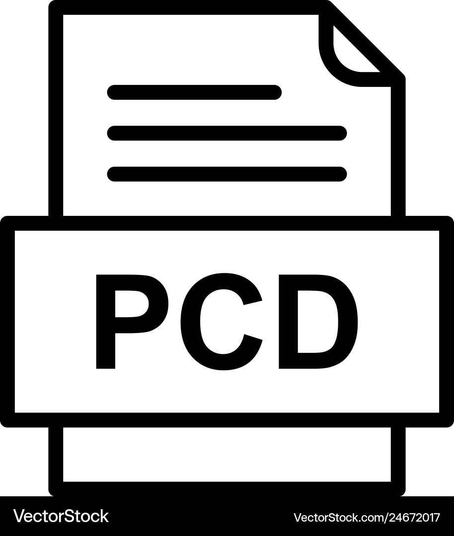Pcd file document icon Vector Image
