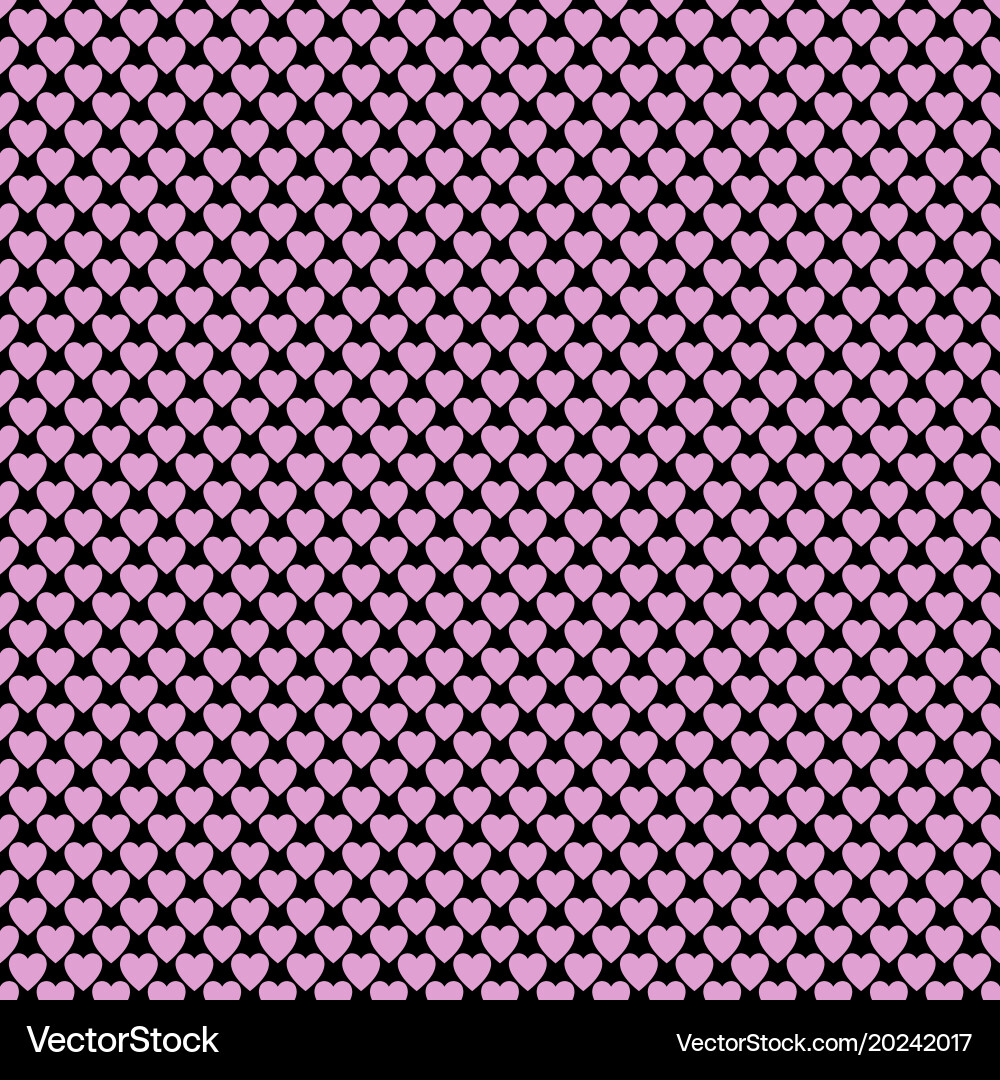 Repeating heart pattern design background - love vector image