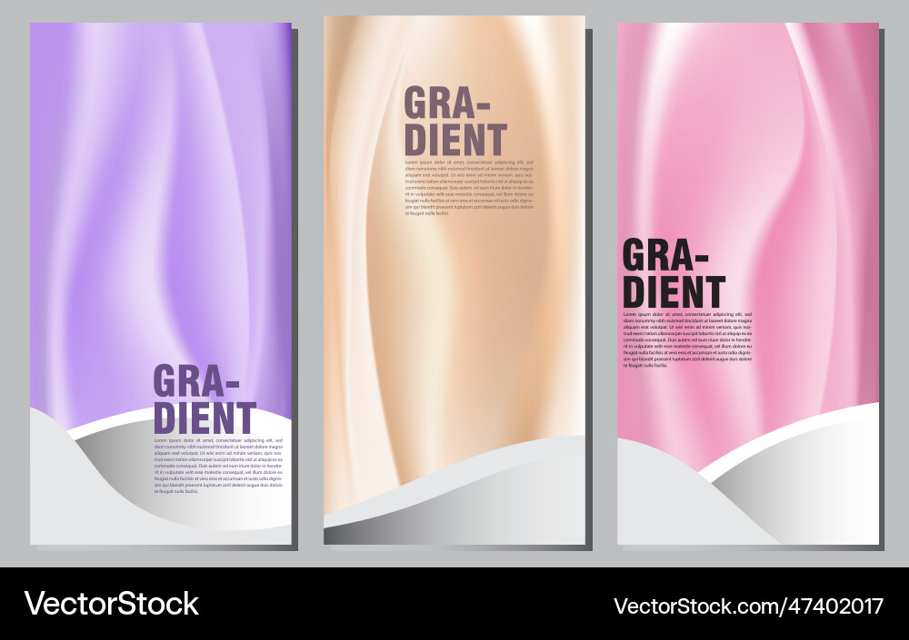 Set abstract background smooth gradient mesh wave Set abstract background smooth gradient mesh wave vector image