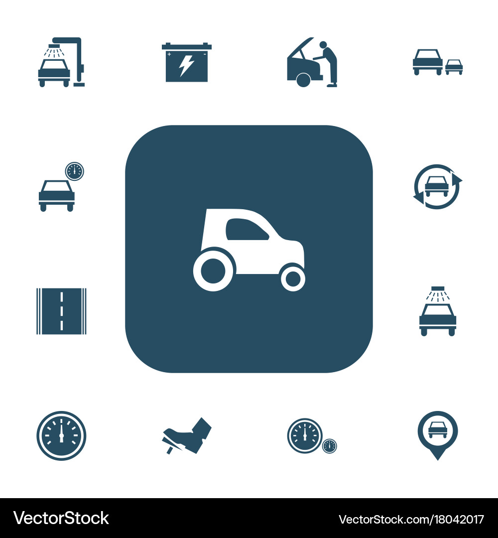 Set of 13 editable vehicle icons includes symbols Vector Image