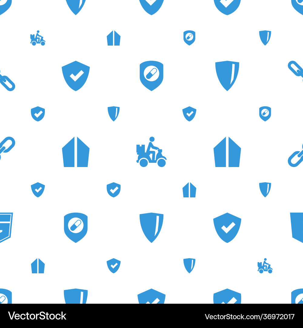 Shield icons pattern seamless white background Shield icons pattern seamless white background vector image