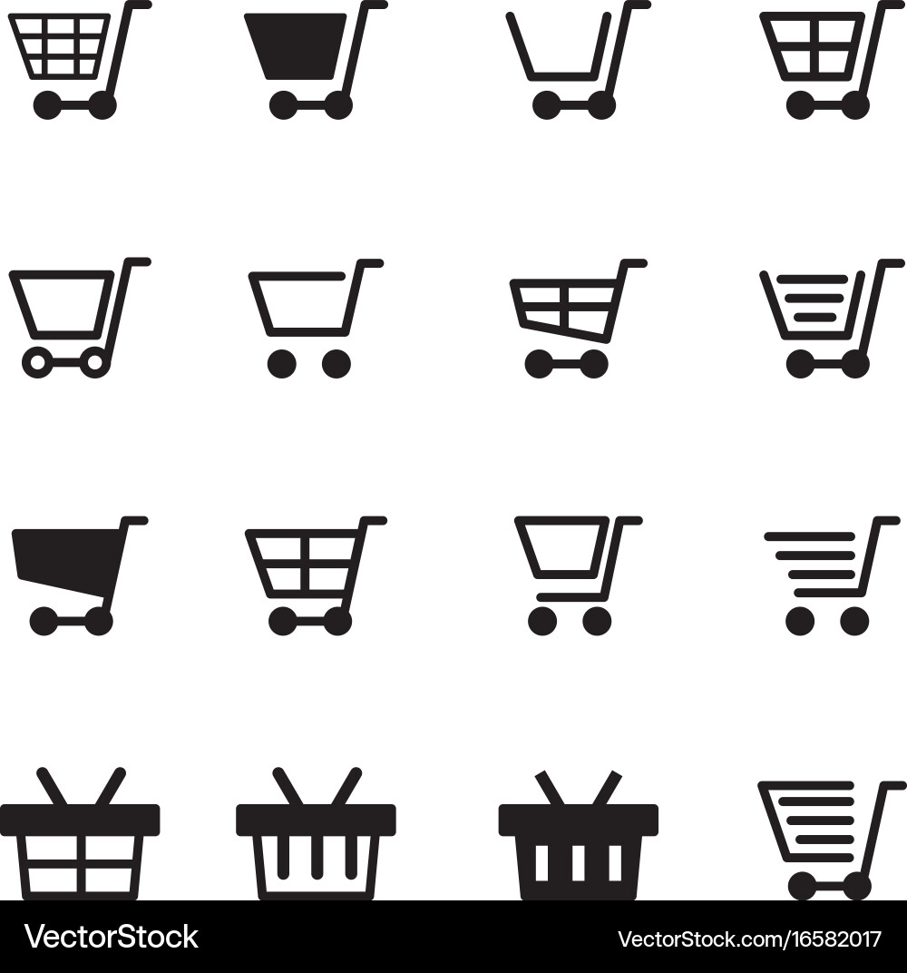Shopping Cart Icon Set vector image