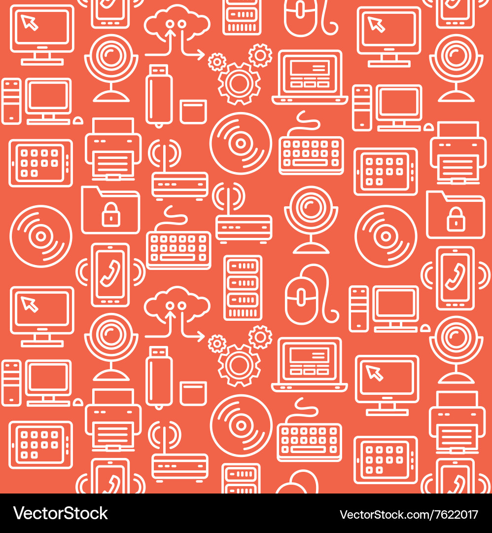 Technology Seamless Pattern vector image