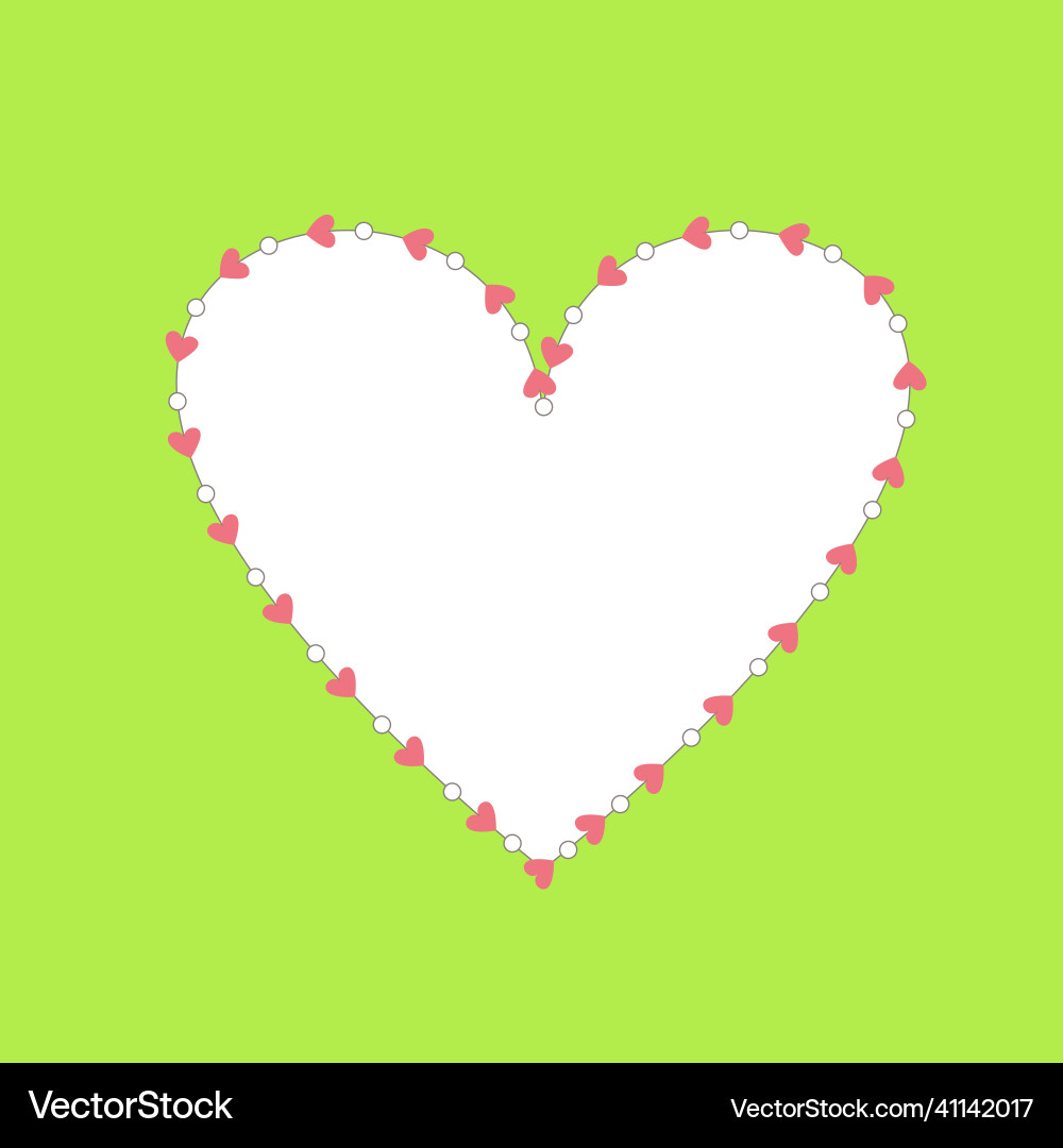Template with text area for stvalentines day Vector Image