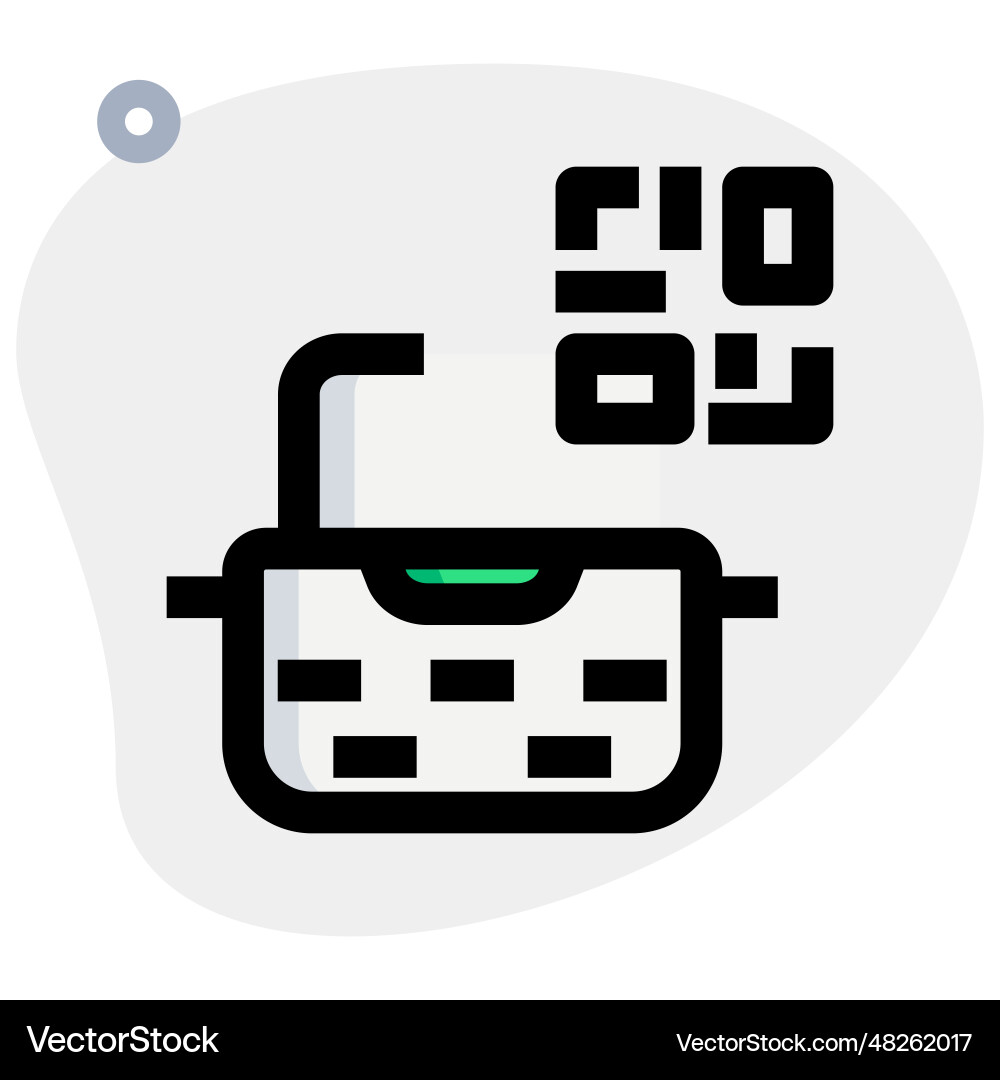 Typewriter details identified through qr code vector image