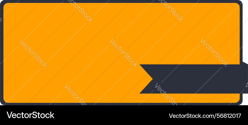 Yellow background text box with ribbon Vector Image