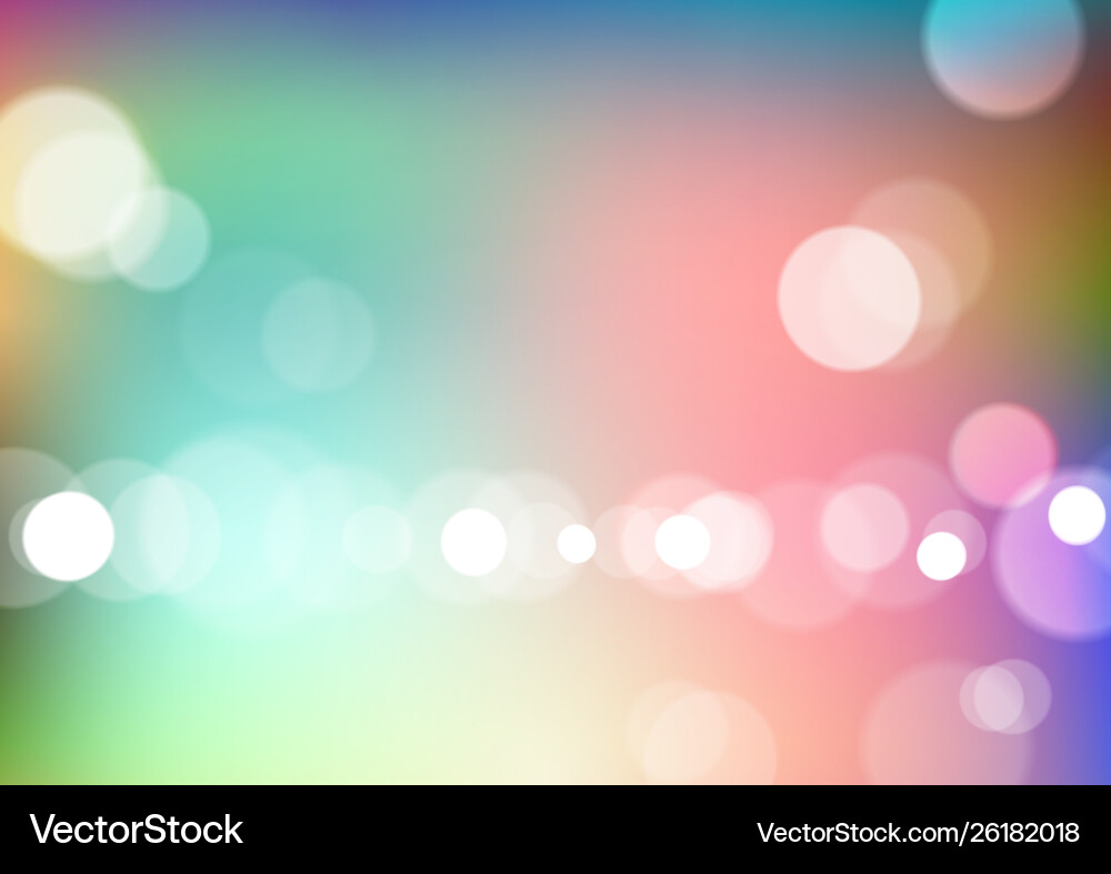 Abstract bokeh light colors background Vector Image