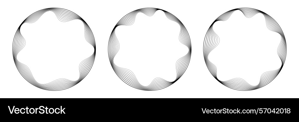 Abstract frame with wavy inner corners round Abstract frame with wavy inner corners round Vector Image