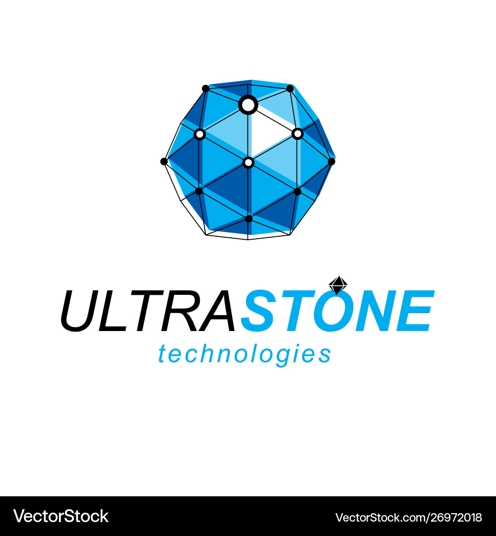 Abstract Tech Symbol - 3D Engineering Vector Image