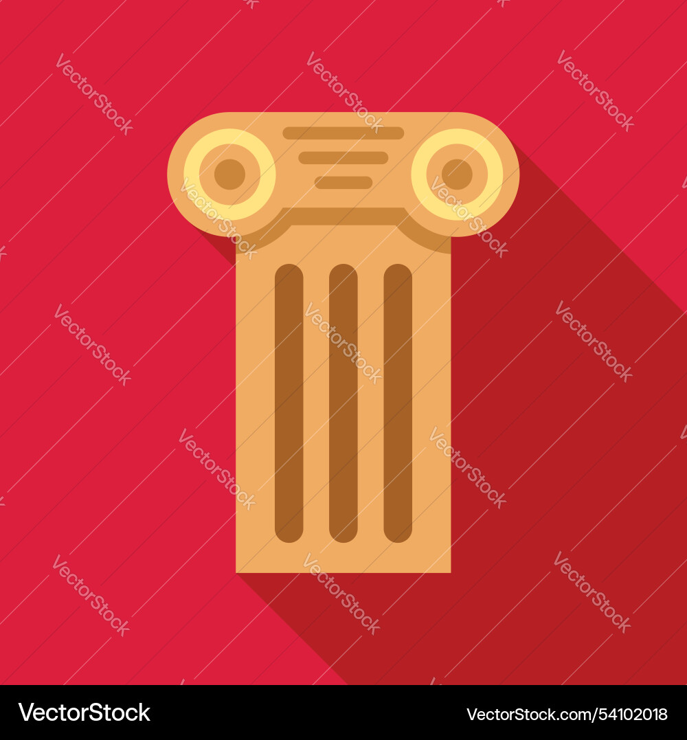 Antique column representing classical architecture vector image