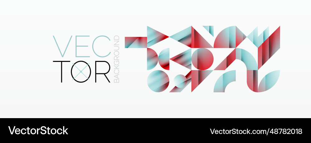 Assorted geometric shapes unite in a minimalistic Vector Image