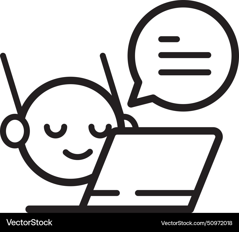 Chatbot online interactive Vector Image