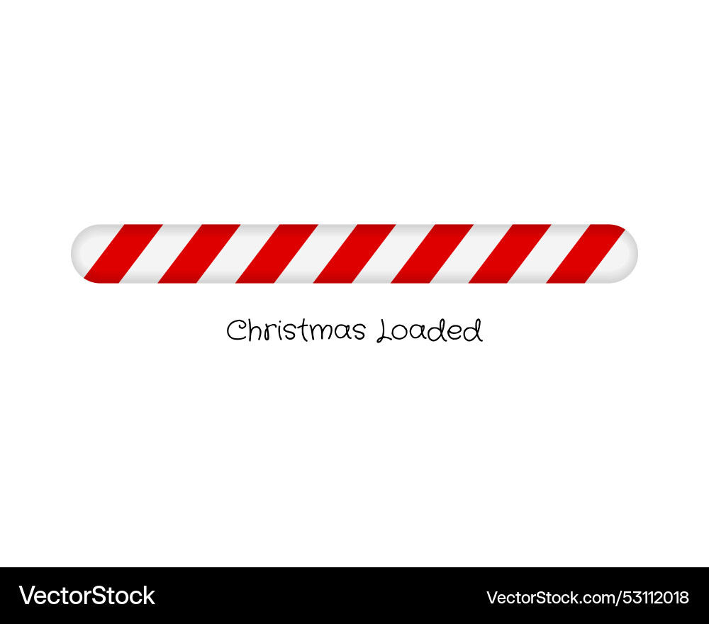 Christmas loading candy style web progress bar Vector Image
