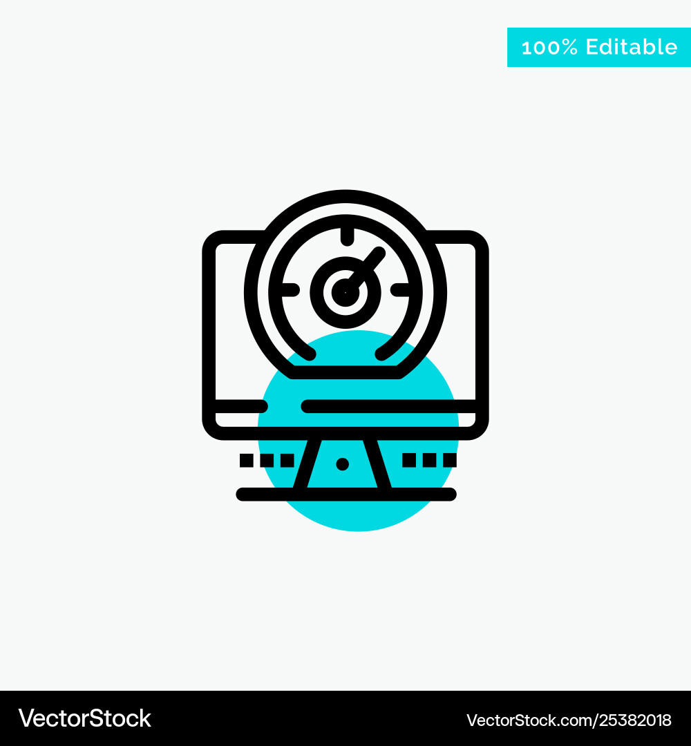 Compass computer timer location turquoise Compass computer timer location turquoise vector image