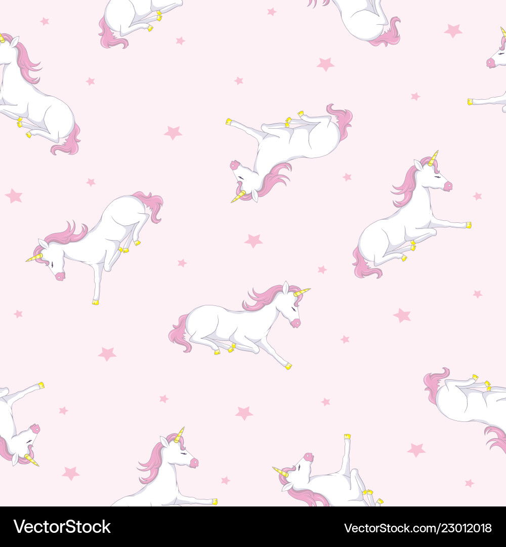 Cute unicorn pattern Cute unicorn pattern vector image