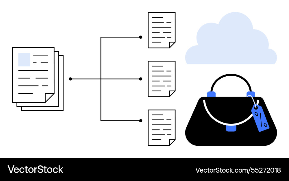 Document management and cloud storage with secure vector image