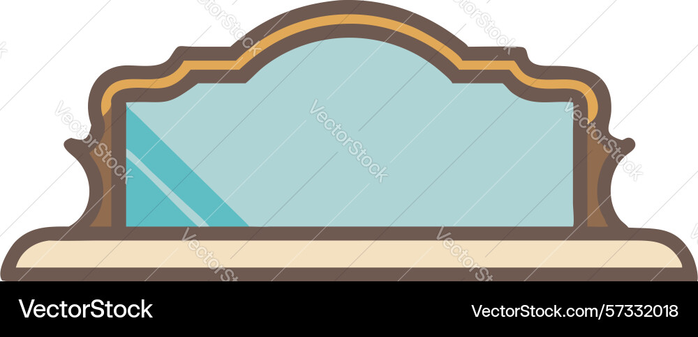 Elegant ornate mirror with a simple yet appealing Vector Image