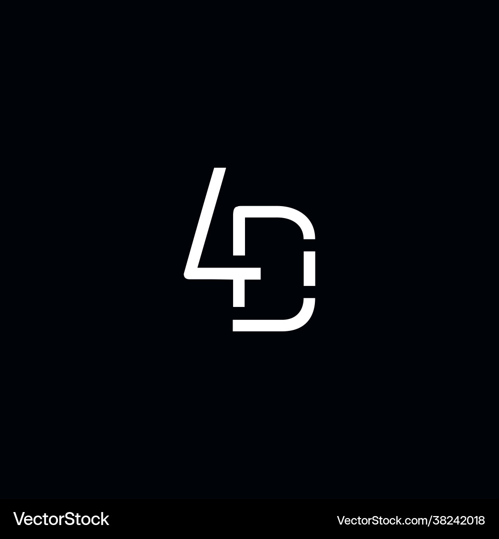 Erstaunliches und modernes Anfangsbuchstaben 4d Design Erstaunliches und modernes Anfangsbuchstaben 4d Design vektorbild