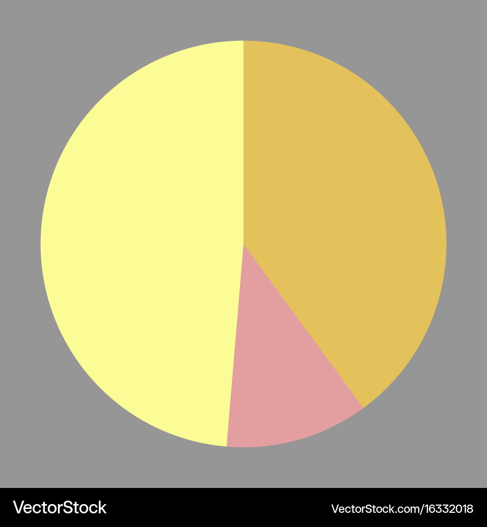 Flat icon on stylish background pie chart vector image