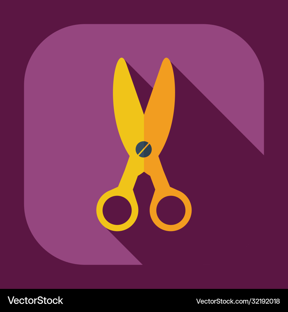Flat modern design with shadow icons scissors Flat modern design with shadow icons scissors Vector Image