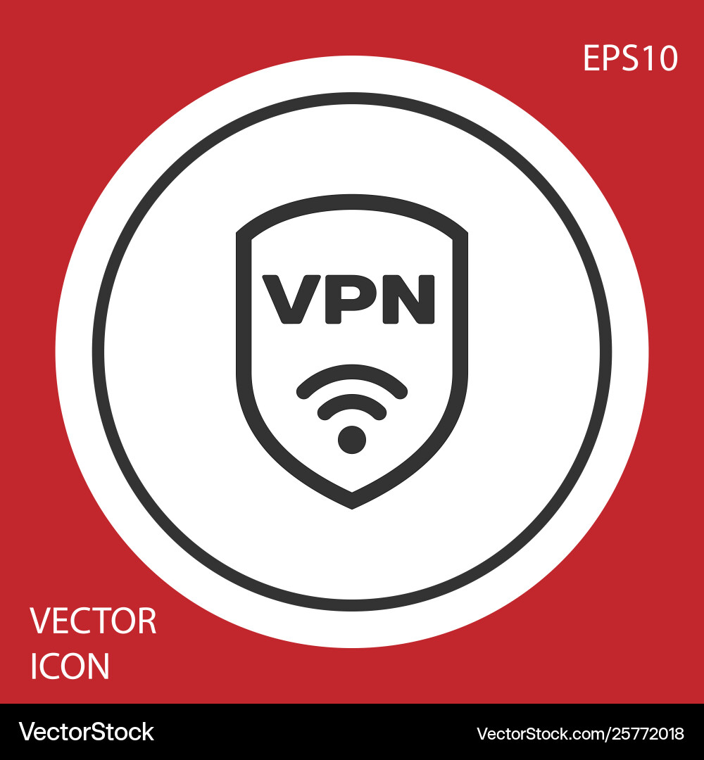 Grey shield with vpn and wifi wireless internet Grey shield with vpn and wifi wireless internet vector image