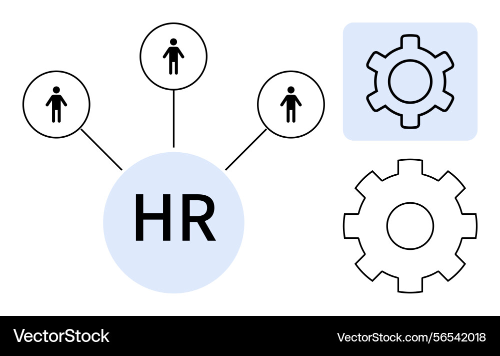 Hr process workflow featuring employee connection Hr process workflow featuring employee connection vector image