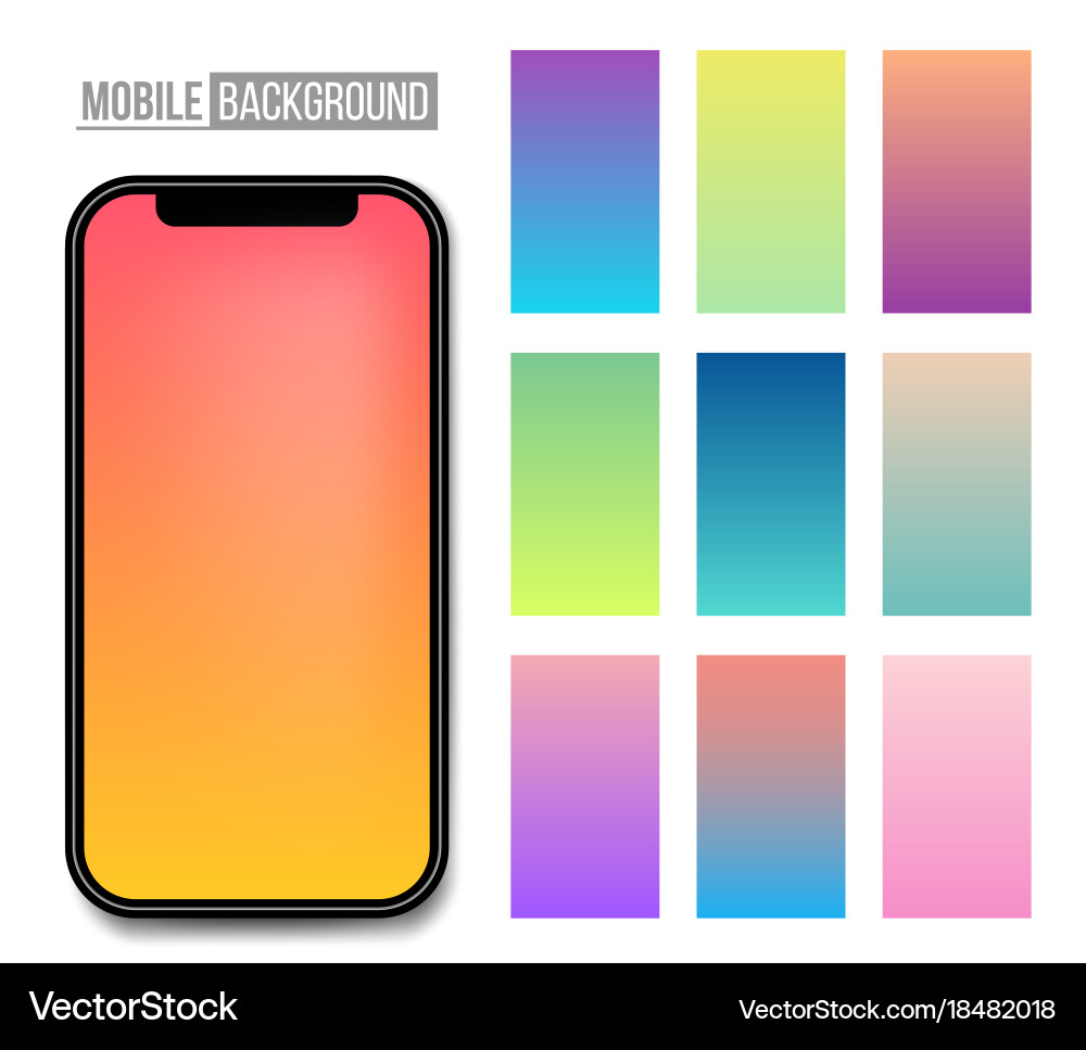 Mobile App Background - Gradient Colors vector image