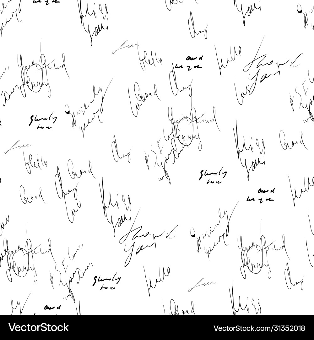 Nahtlose abstrakte Textmuster handschriftlich Schrift Nahtlose abstrakte Textmuster handschriftlich Schrift vektorbild