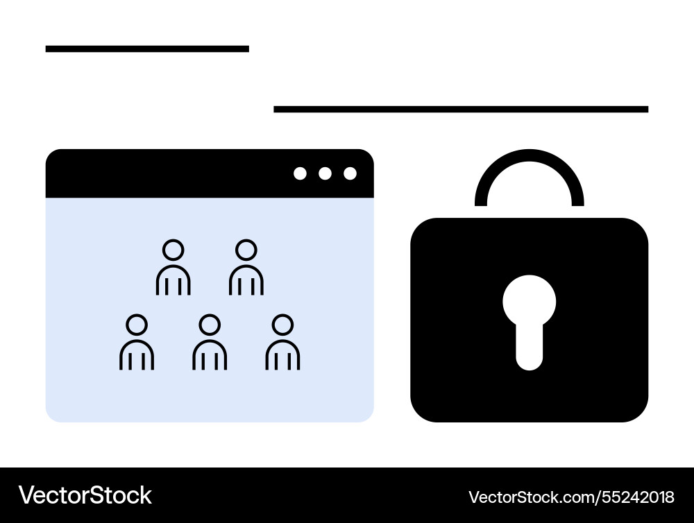 Online data security with user management Online data security with user management vector image