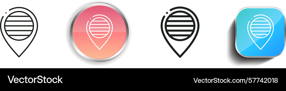 Pride icon thin linear regular and button style Pride icon thin linear regular and button style vector image