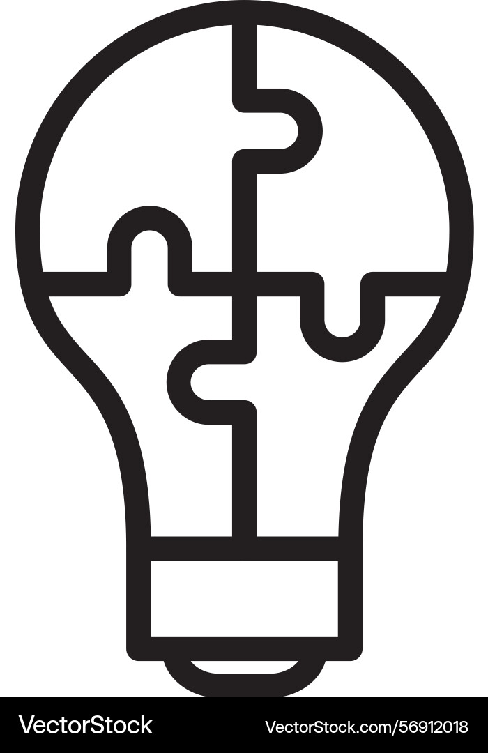 Problem solving linear style icon design vector image