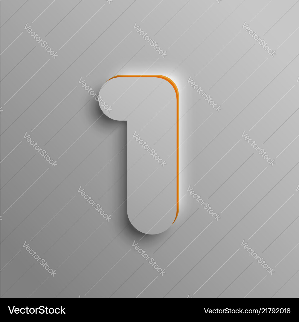 Realistic 3d font Realistic 3d font vector image