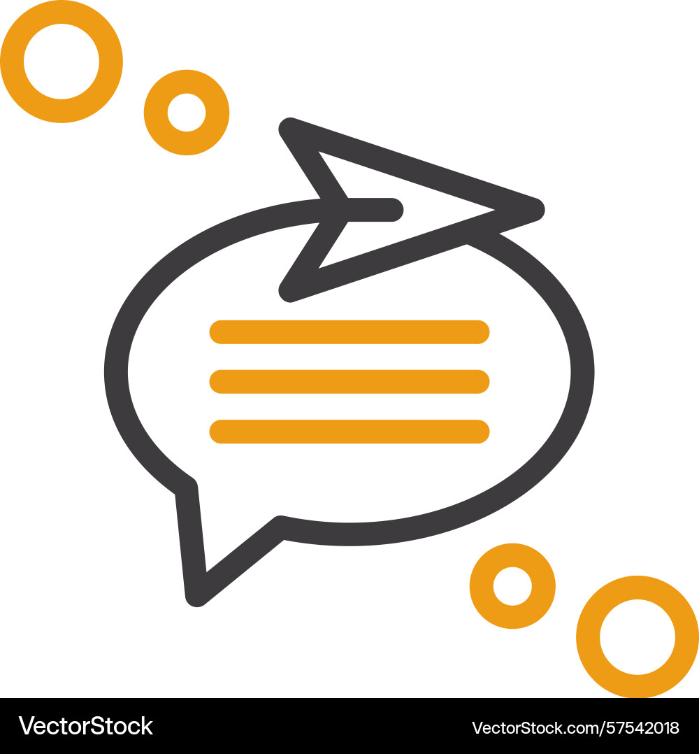 Send message two color icon Vector Image