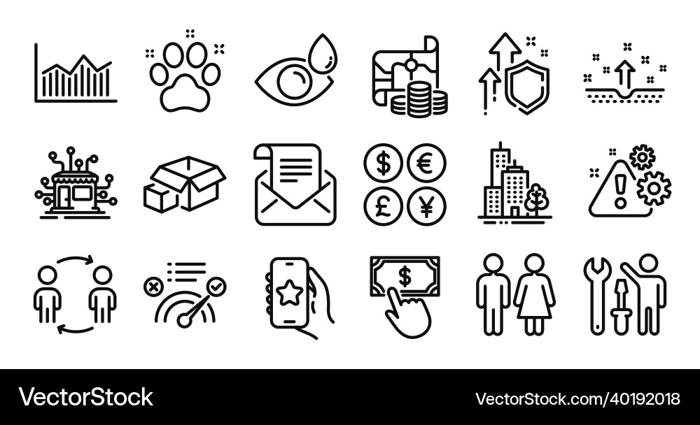 Treasure map mail newsletter and workflow line Treasure map mail newsletter and workflow line Vector Image